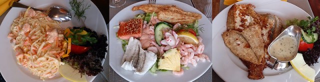 Drei leckere Gerichte bei Holms.